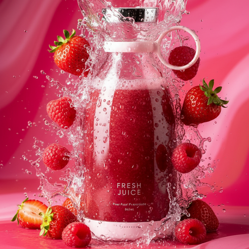 FLUVEXY Mini Blender – Tragbarer USB-Mixer (Pink)